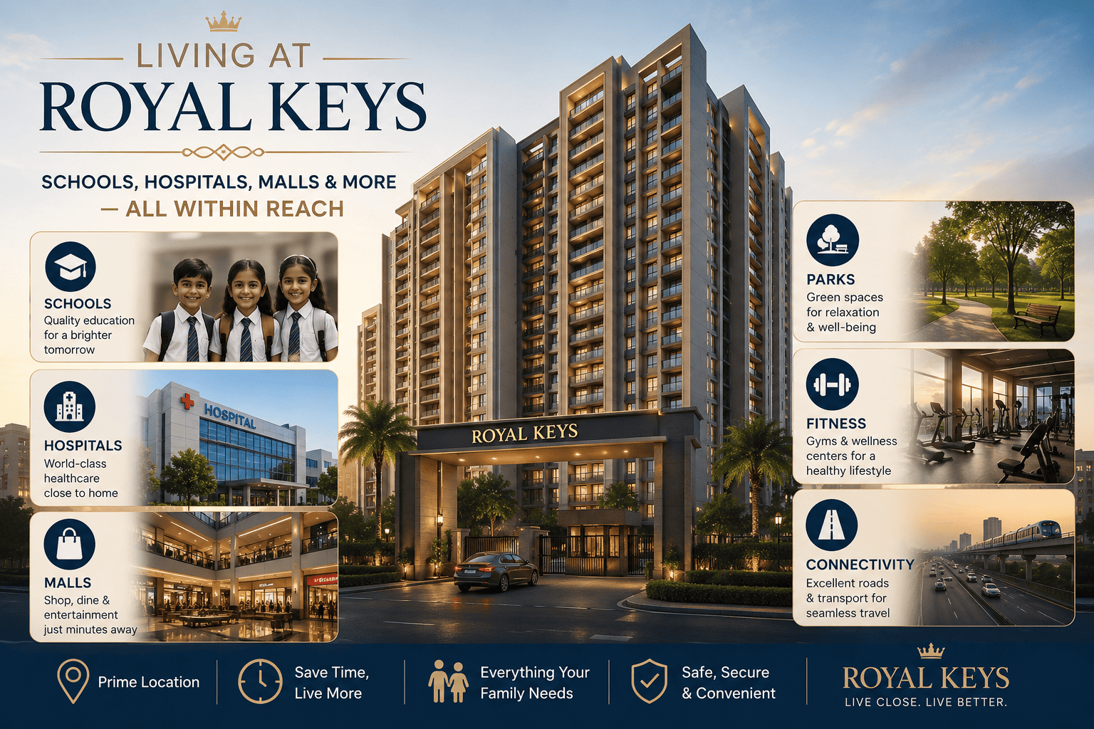 Living at Royal Keys schools, hospitals, malls & more all within reach